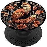 Cottagecore Fox and Flowers PopSockets Adhesive PopGrip
