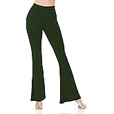 MINEFREE Women's Premium Flare Legging Yoga Pants Palazzo Pants Form Fitting Comfty High Waist Bell Bottom Pants