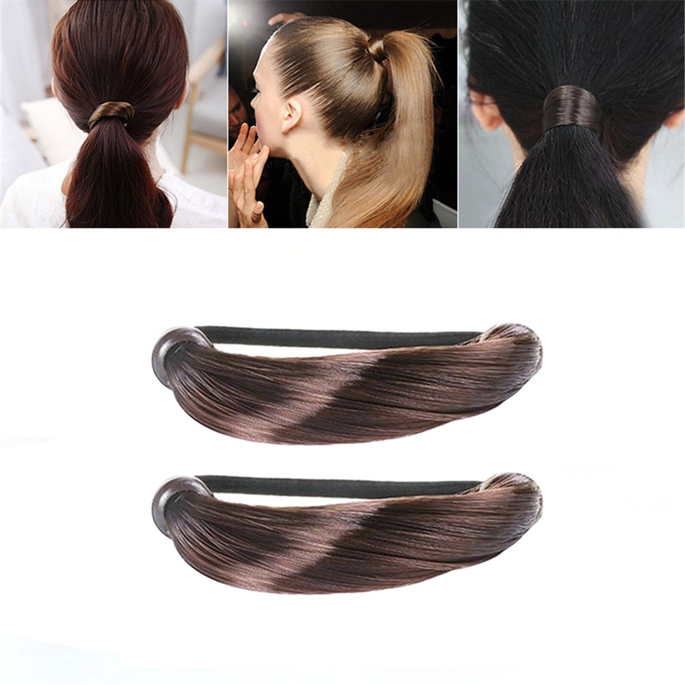 Haar Seil Band bulary 2 gerade Perücke Elastic Hair Band Haargummi Haarteil Pferdeschwanz Halter für Damen Amazon Beauty