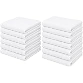 Aunti Em's Kitchen Flour Sack Dish Towels for Embroidery, White, 13-Pack | 100% ring-spun cotton, Flour sack towels for embro