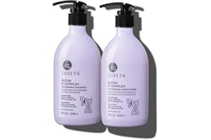 L LUSETA Luseta B-Complex Shampoo & Conditioner Set for Hair Strengthening, Routine shampoo and Conditioner for women, Biotin Shampoo and Conditioner for Thinning Hair All Types 2 x 16.9oz