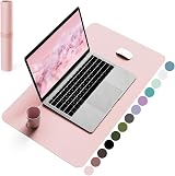 YSAGi Non-Slip Desk Pad 60 x 35 cm Pink Waterproof PVC Leather Desk Protector view 1