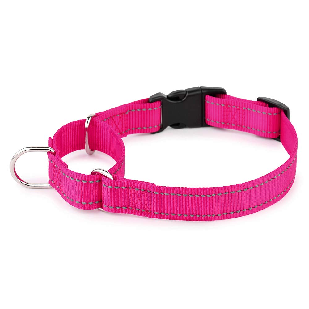 Photo 1 of PLUTUS PET Reflective Martingale Collar with Quick Snap Buckle,No Pull Dog Choker Collar for Small Medium Large Dogs,S,Hot Pink