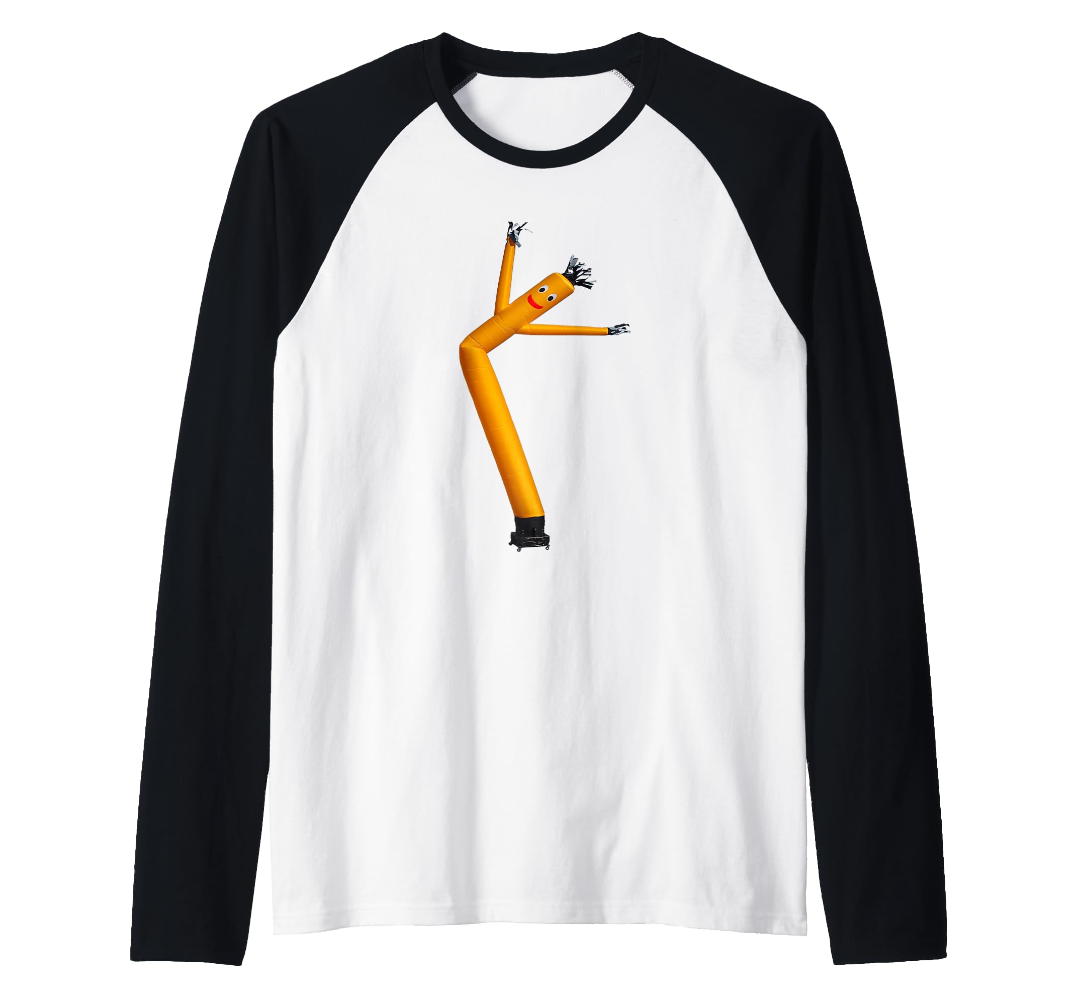 Air Dancer Fun Dancing Gift Wacky Inflatable Waving Tube Man Raglan Baseball Tee