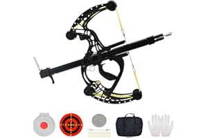 SUFFUSE Steel Ball Compound Bow, Multi-Shot Ball Bearing Bow Set, Metal Right Handed Compound Slingshot for Adult, Hunting Bo