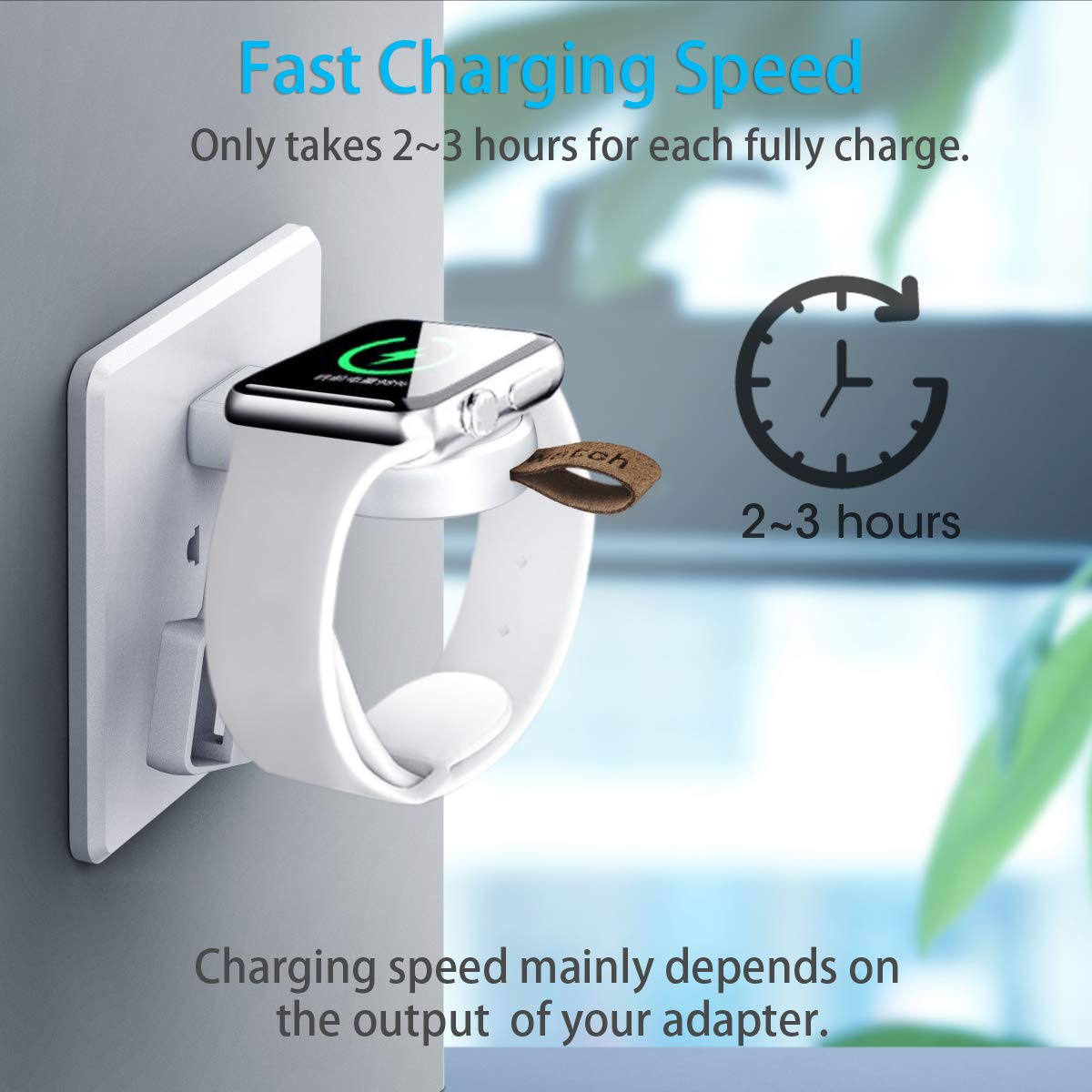 SKNONO Wireless Charger for Apple Watch, Portable Magnetic Apple Watch Charger, Compatible with iWatch1/2/3/4/5 (38mm 40mm 42mm 44mm)