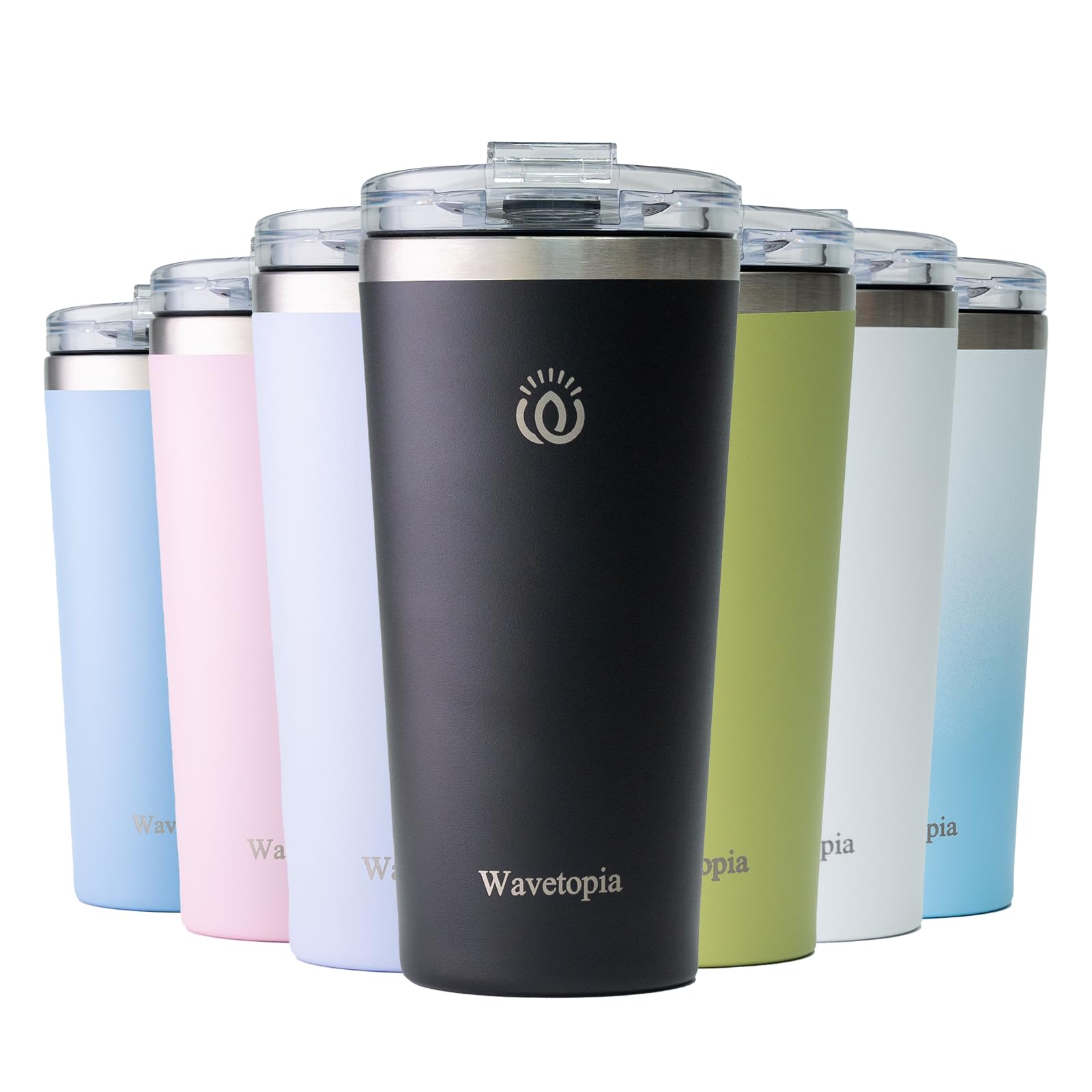 Photo 1 of WAVETOPIA Insulated Coffee Mug with Lid, Reusable Stainless Steel Travel Coffee Cup, 16 Oz Double Wall Vacuum Spill Proof Tumbler Cups for Men and Women Hot & Cold Drinks?Black?