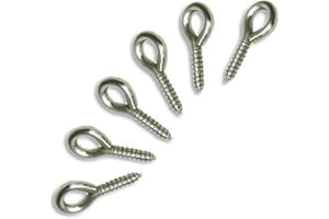Dsmile 25-Pack 1/2" Stainless Steel Screw Eye Rings