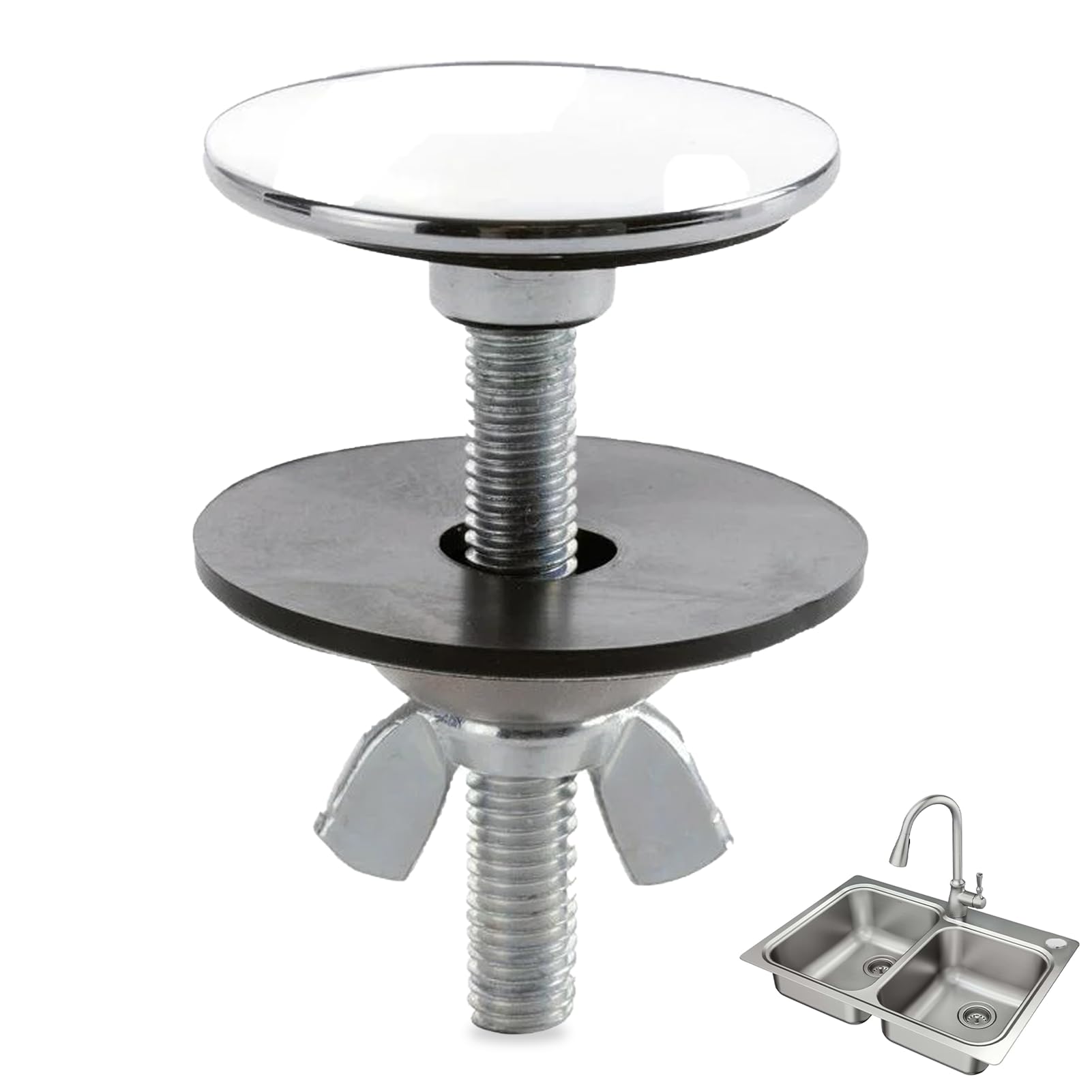 Stainless Steel Sink Blanking Cap, Tap Hole Stopper - Keeps Kitchen & Bathroom Sink Clean - 1 Pcs