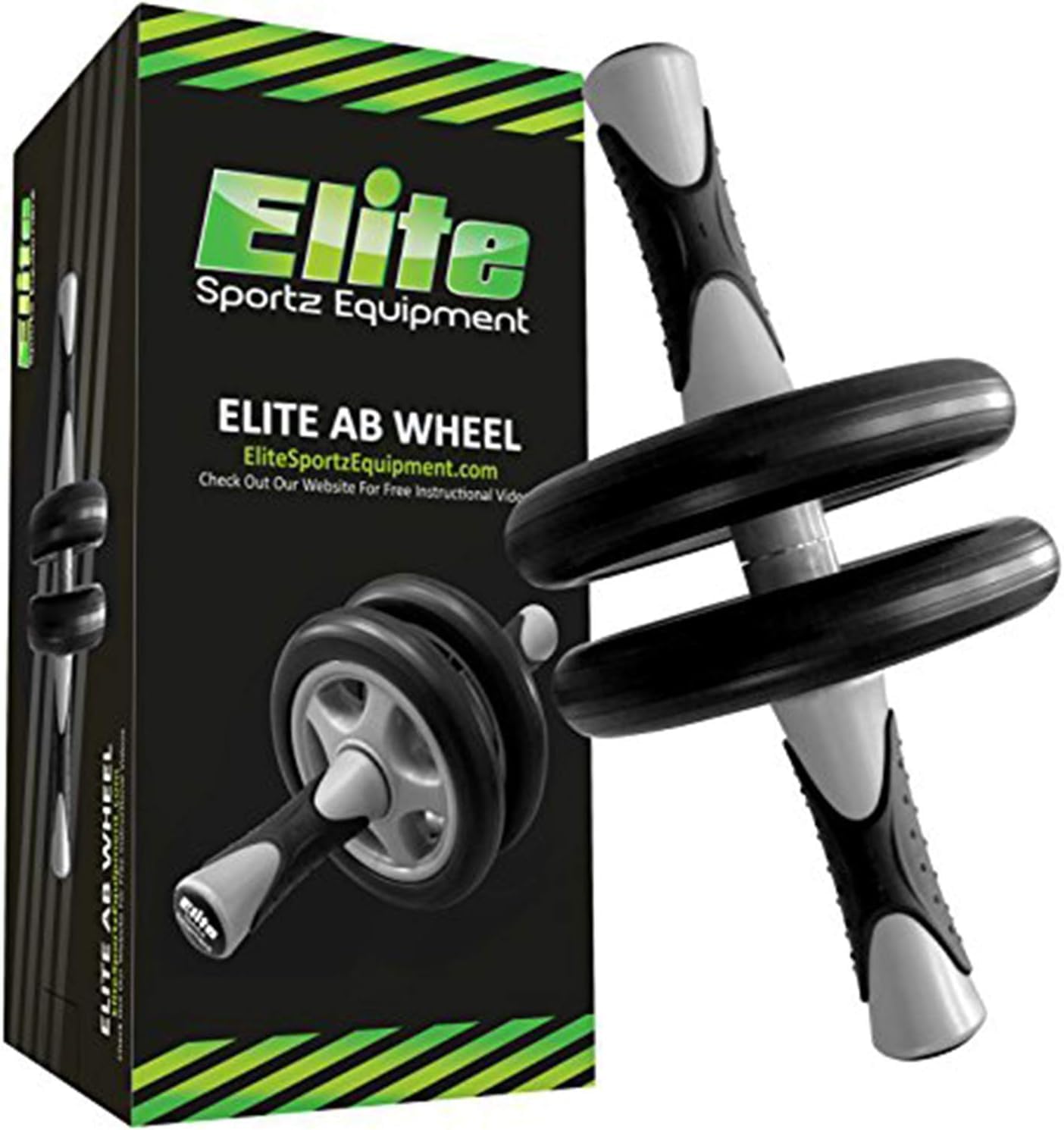Ceciliec Ab Roller Wheel Dual Wheel Core Trainer for At-Home and Gym Workouts with Non-Slip Handles Strength Training Equipment for Abs