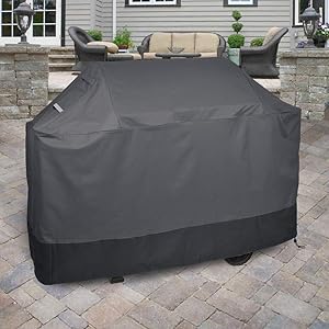 Griller's Guard Waterproof BBQ Grill Cover for Heavy Duty Outdoor Use - Cover Your Barbecue Grill Year Round - Winter Summer - Complete Protection 42" x 58" x 24" (Gray)
