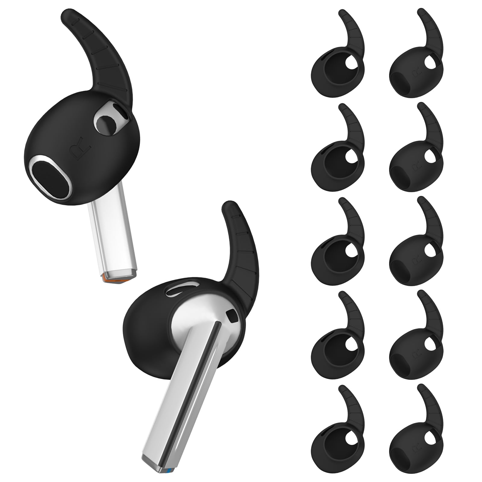 Photo 1 of [5 Pairs] Ear Hooks Covers for Samsung Galaxy Buds 3, Anti-Slip Sport Ear Tips Covers Silicone Wingtip Anti Scratches Eartip Galaxy Buds 3 Earbuds Accessories -Black