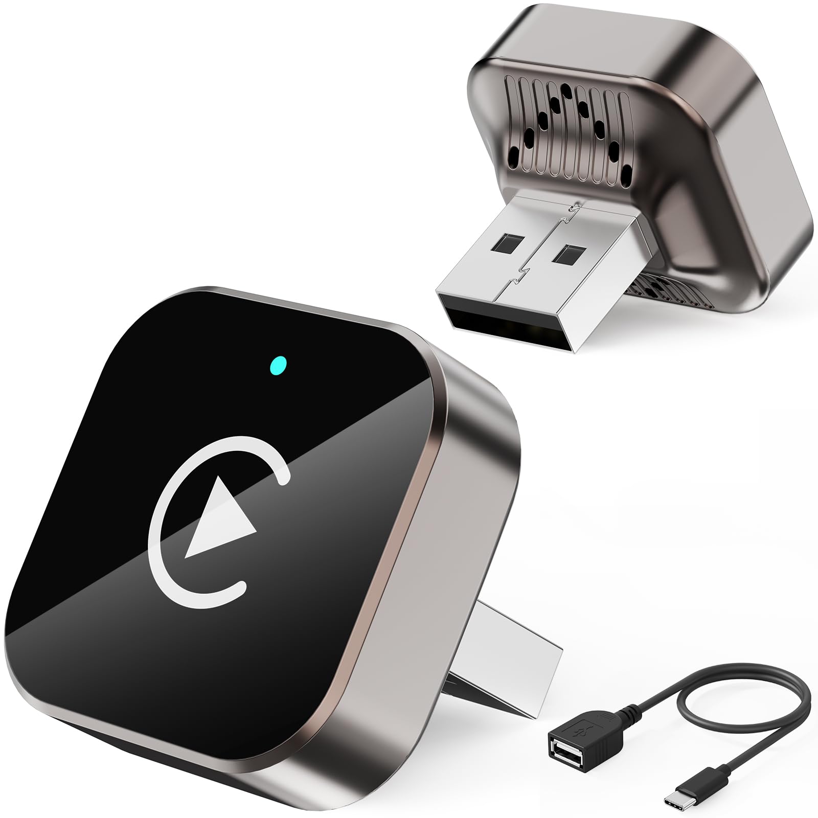 Photo 1 of (2026 Upgraded) Wireless CarPlay Adapter for Apple iPhone?Android, Small Size,Plug and Play,Fast and Stable Connection Wireless Adapter for CarPlay?Android-No Latency to Screen(Black)