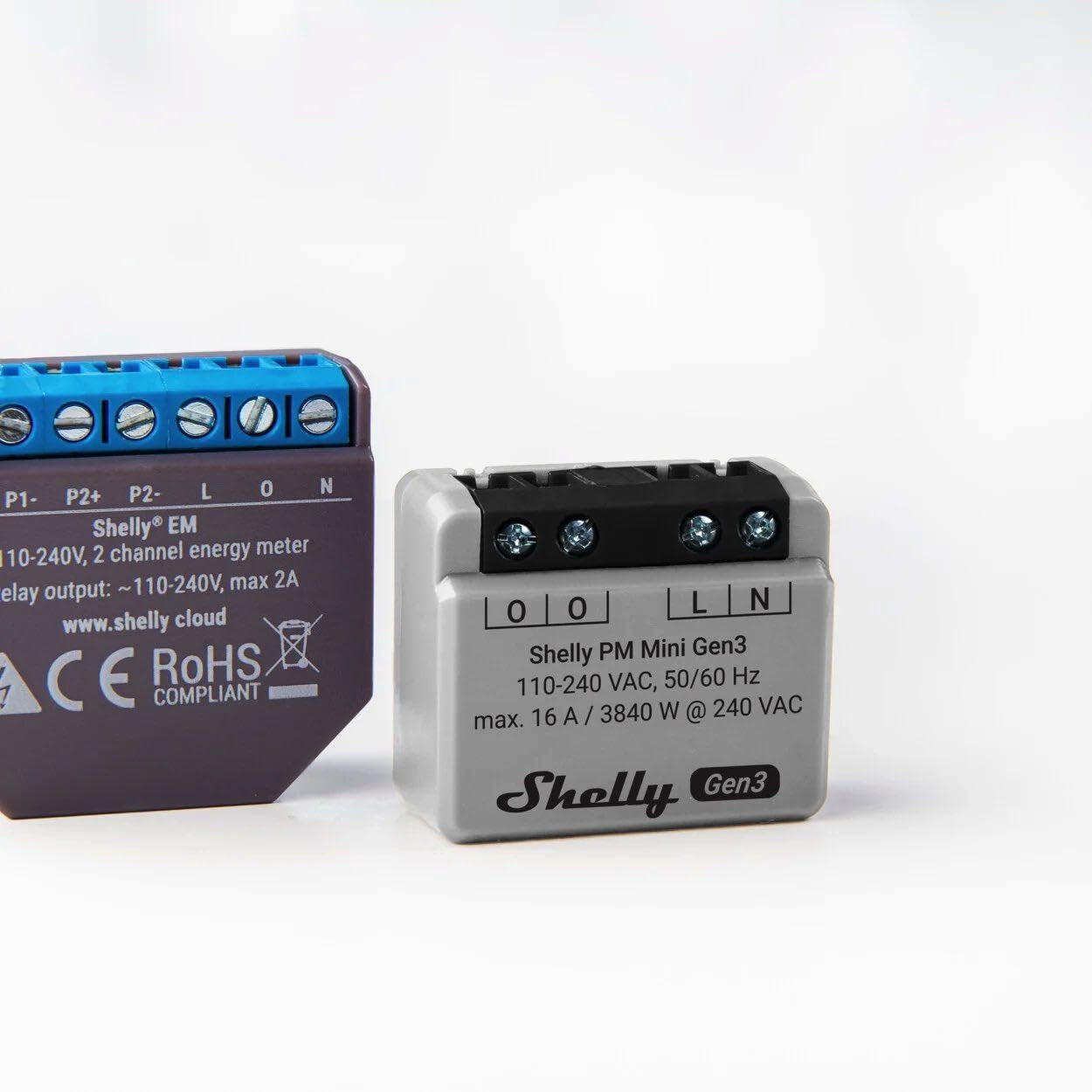 Shelly Plus PM Mini Gen 3 Kabelloser WLAN-Schalter, Bluetooth 2