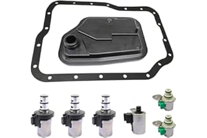 SecosAutoparts 4F27E Transmission Shift Solenoid & Filter Kit, Fit for Mazda Protege 3 5 6 1999-2010, Compatible with Ford Focus Transit Connect 2000-2013, Replace# XS4Z7A098AB FN01-21-500 4F27E