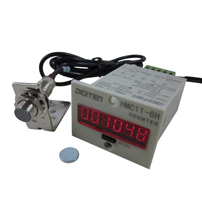 DIGITEN 2436VDC 6Digit 0999999 LED Display Digital UP Counter+Hall