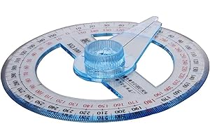 12cm Full Circle Protractor with Pointer 360 Protractor Protractor Acrylic Power Protractor Mathematical Protractor Reusable 