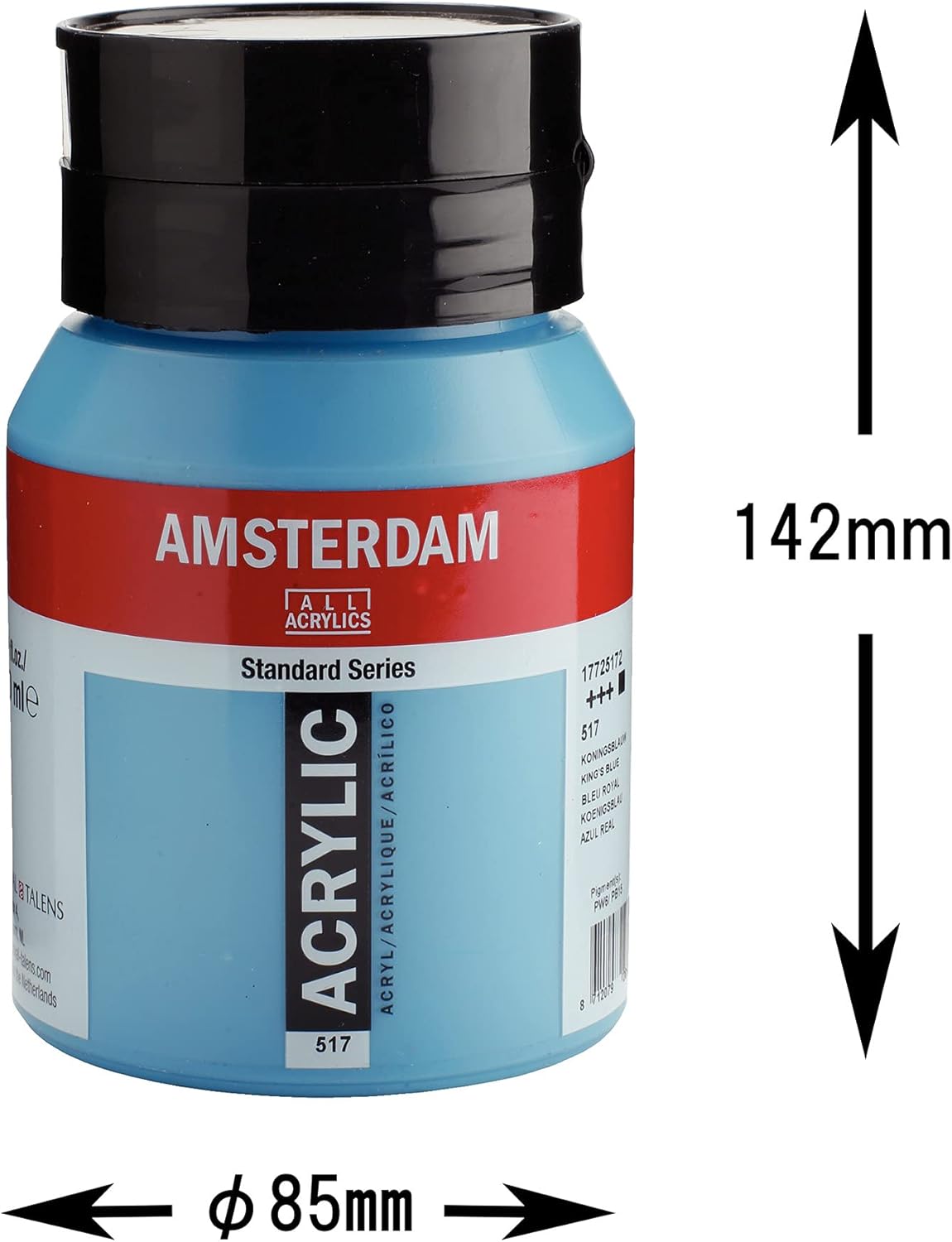 Amsterdam Standard Series Acrylic Jar 500 ml King's Blue 517 (17725172), 500 ml (Pack of 1) - Image 5