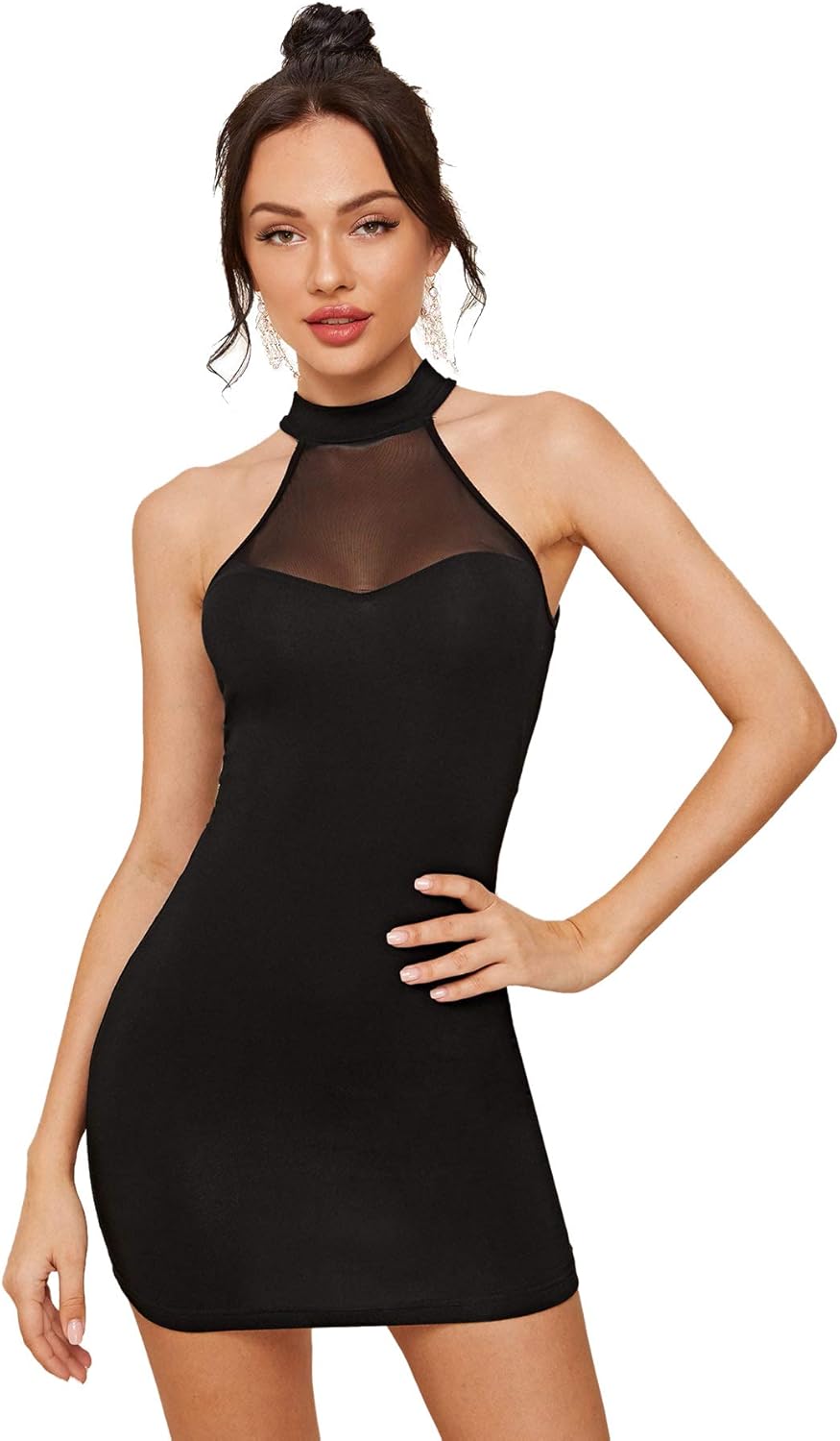 halter bodycon mini dress