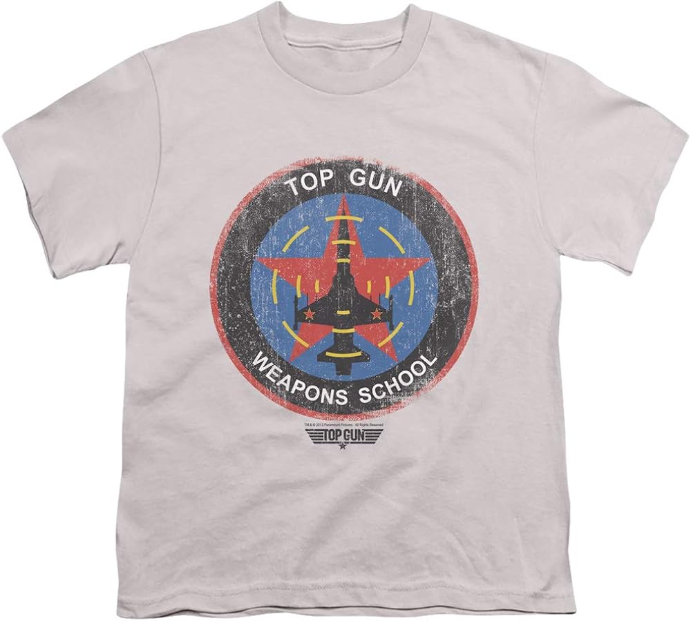 Top Gun Kids TShirt Weapons School Silver Tee Clothing