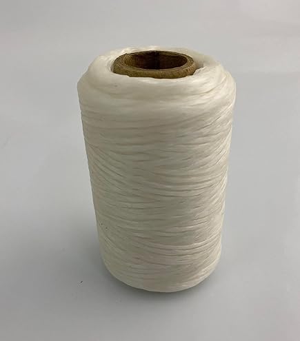 Artificial Sinew Red 20 Yard Spool - Polyester Craft Thread For Leather & Beading