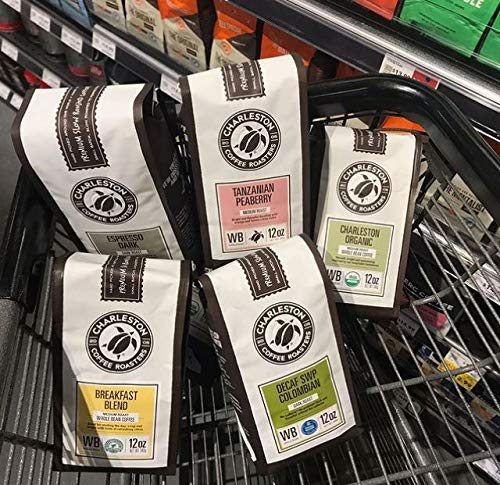 CHARLESTON COFFEE ROASTERS | SPECIALTY ORGANIC GROUND COFFEE | HAND PICKED, PREMIUM SLOW ROAST (SUMATRA, BOLD ROAST) 12OZ
