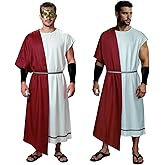 One·HSYZ Toga Costume Men-Greek God Costume Men Halloween Robe Cosplay Accessories Set (Large)