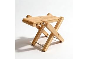 RZGZKLSH Bamboo Guitar Footstool, Rest Non-Slip Foot Footrest, 4-Level Adjustable Folding Bamboo Footstool Pedal,From 4.5" Up