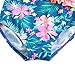 Big Girls One Piece Swimsuit Hawaiian Ruffle Swimwear Beach Bathing Suit Blue Size 12/10-12