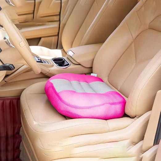 Amazon Co Jp 車のブースタークッション 運転席の高さ調節クッション 効果的に視野を広げる12 Cm 夏のポータブル通気性 クッションクッション Pink ホーム キッチン