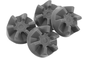 DIYEAH 4pcs Blender Motor Coupler Replacement Kit, 3/16" Rubber Drive Shaft Coupling with 6 Teeth for Home