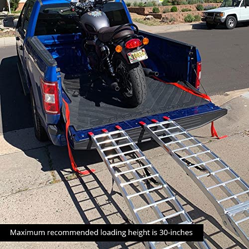 Titan Ramps Loading Ramps 7.5 FT Pair ATV Aluminum Folding, Rated 1500