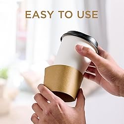 Disposable paper coffee cup kraft sleeves with