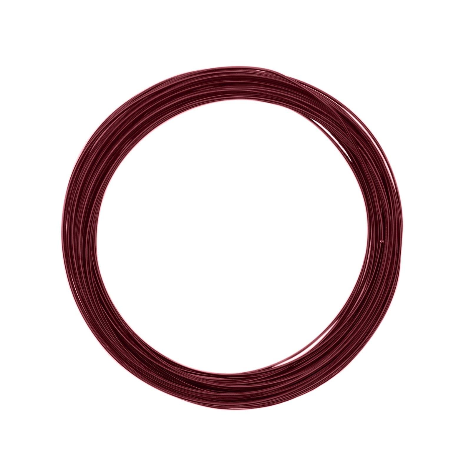Vaessen Creative Aluminium Craft Wire 32.8 ft (10 m) x 0.04" (1 mm) Oxblood (Red) - Flexible Metallic Wire for Crafting, Flower Arranging, Jewellery Making and Modelling