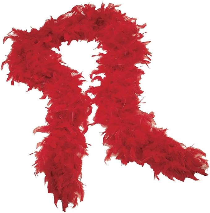 New Ladies Feather Boa Fashion Scarfs Fluffy Stylish Party Scarves Red