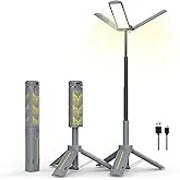 BUBRA Telescopic Camping Lantern with Stand (40" Tripod), 8000mAh Rechargeable Camping Light & Lantern Flashlight - Portable Work Light for Power Outages, Valentine's Day Gifts for Him Dad