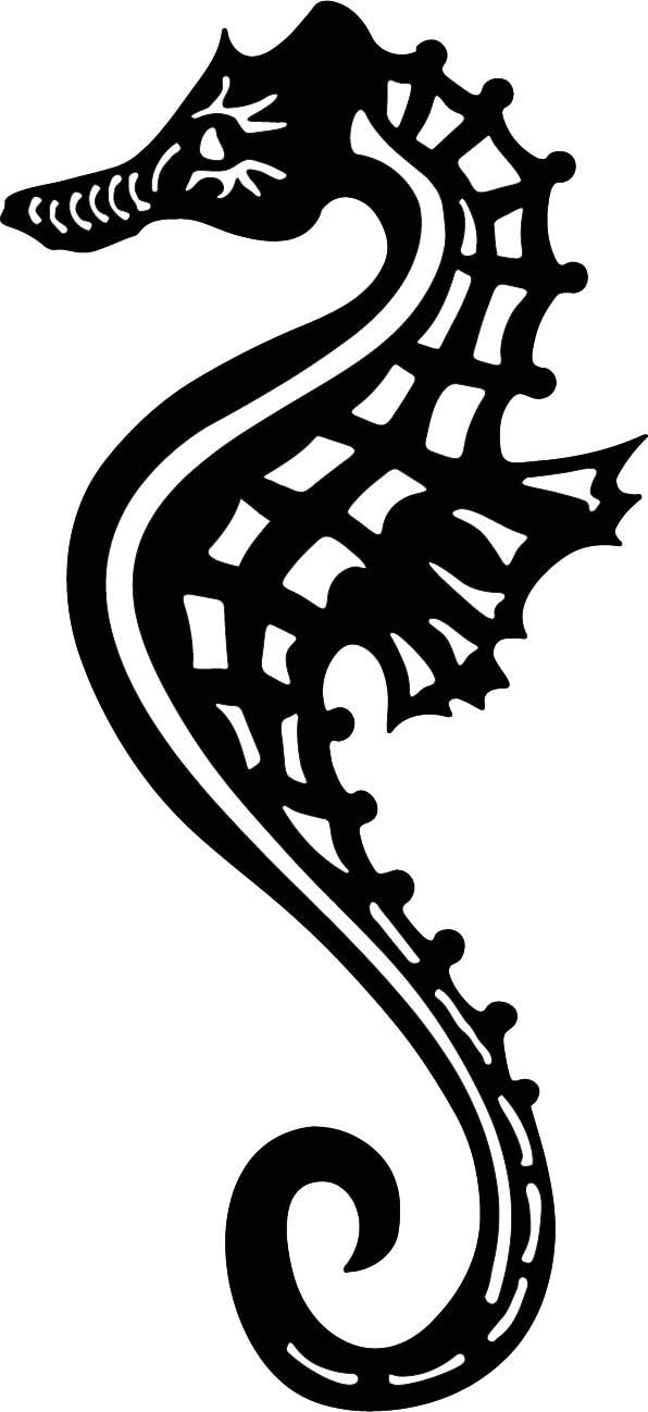Sea Horse Metal Wall Art | Unpainted Marine Sea Life | 8" Wide X 18" Tall