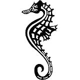 Sea Horse Metal Wall Art | Unpainted Marine Sea Life | 8" Wide X 18" Tall