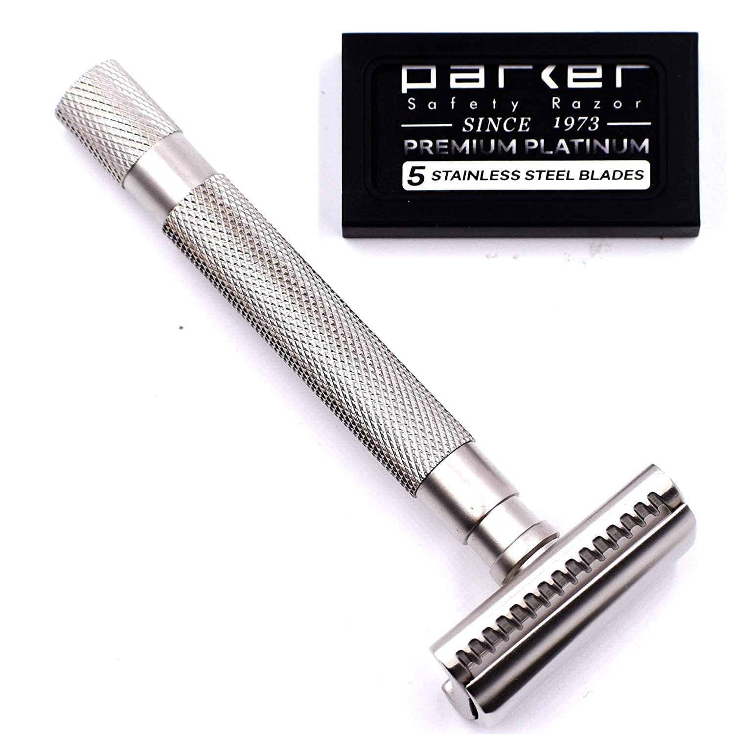 Parker Satin Chrome Semi Slant Safety Razor