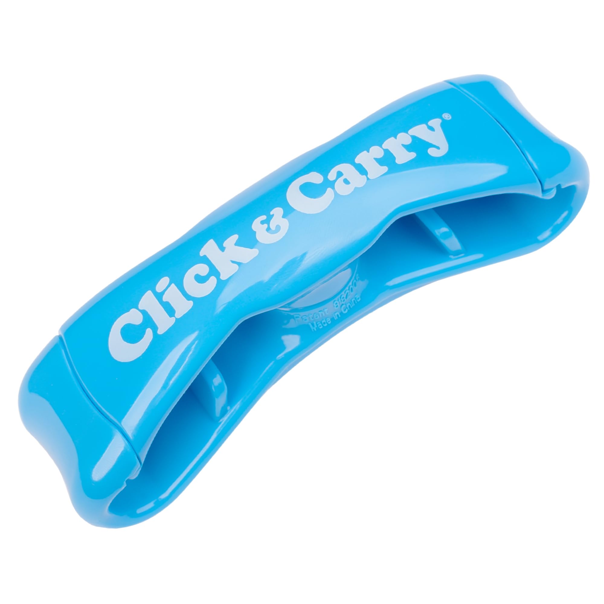 Click & Carry Grocery Bag Carrier, 1 Pack, Blue - As seen on Shark Tank, Soft Cushion Grip, Hands Free Grocery Bag Carrier, Plastic Bag Holder, Haul Sports Gear, Click and Carry with Ease