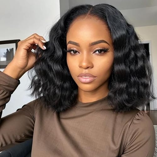 Curly V Part Wig Blend With Your Natural Human Hair Long Wavy Glueless Synthetic Wig Upgrade U Part Wigs for Black Women Full Head Clip in V-Part Wigs Beginner Friendly (#2 Natural, 16 Inch)