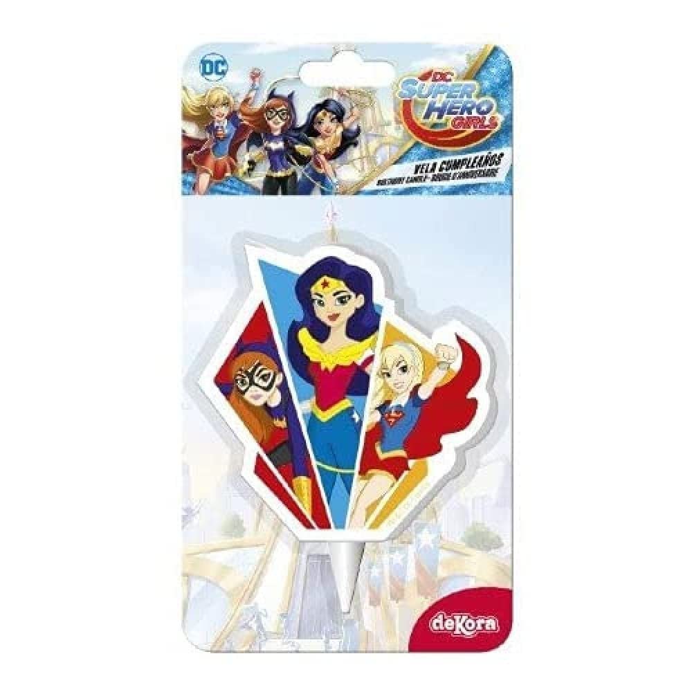 Dekora - Cake Decoration Birthday | Super Hero Girls Birthday Candle Children - 7.5 cm