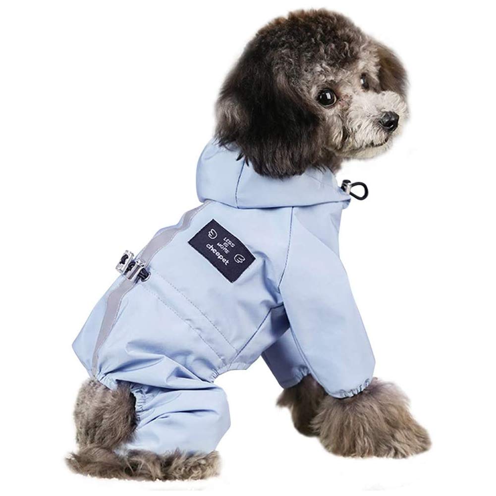 ETOPARS Waterproof Dog Coat, Pet Waterproof Winter Clothes with Hat, Outdoor Breathable Reflective Pet Raincoat, Lightweight Reflective Rain Jacket for Dogs