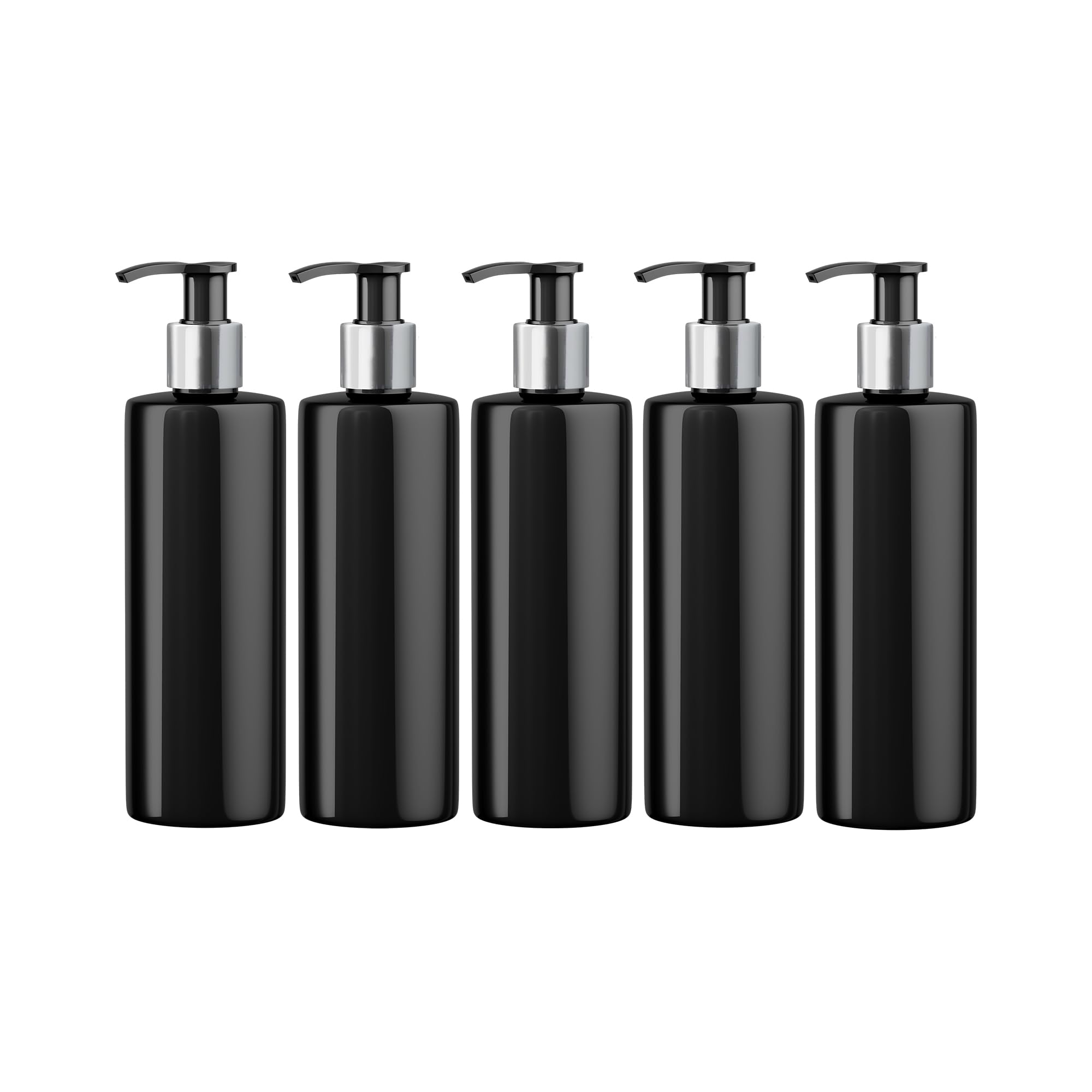 500ml Dispenser Pump Bottle Black PET Plastic Bottle Black/White Lotion Pump Mrs Hinch Customisable DIY Refillable Bathroom Hand Lotion Soap Bottle (5)