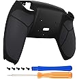 Black Performance Rubberized Grip Redesigned Back Shell for PS5 Controller eXtremerate Rise & RISE4 Remap Kit - Controller & Rise Remap Board NOT Included