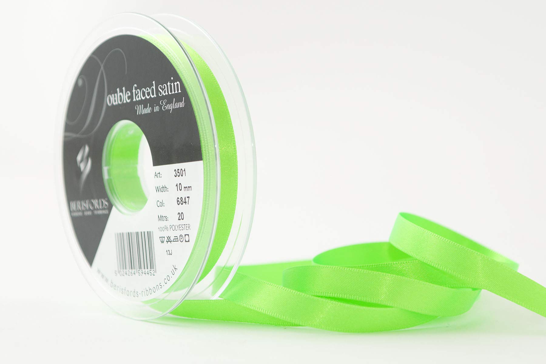 Berisfords Ribbon, Flo Green, 20 m — image 1