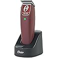 Oster Professional Cordless Hair Clippers, Fast Feed for Barbers and Hair Cutting with Detachable Blade, Burgundy