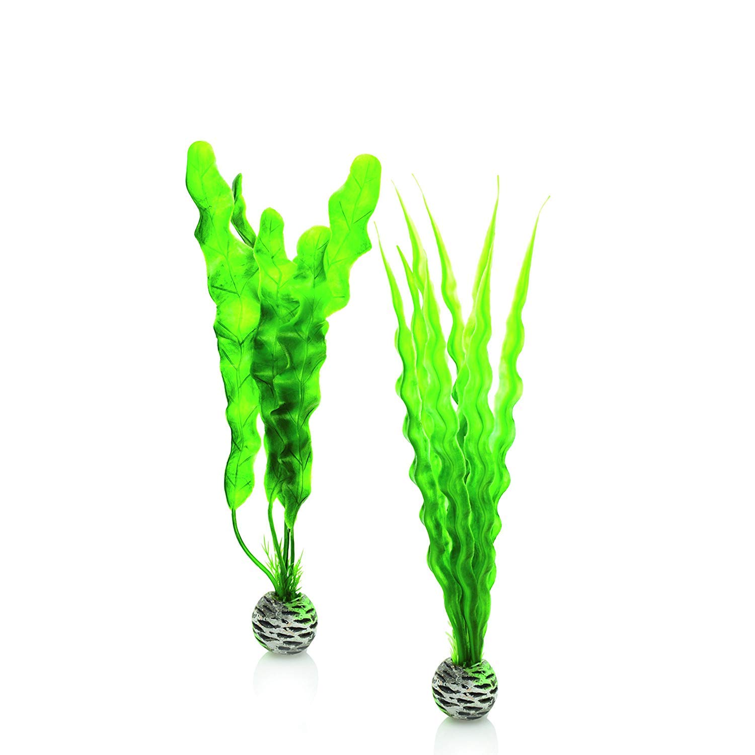 biOrb Fish Tank Decorations, Green Plant Set With Weighted Balls (Set of Two Aquarium Plants), Artificial Fish Tank Plants To Add A Pop Of Colour, Natural-Looking Aquarium Decor For Scenic Background