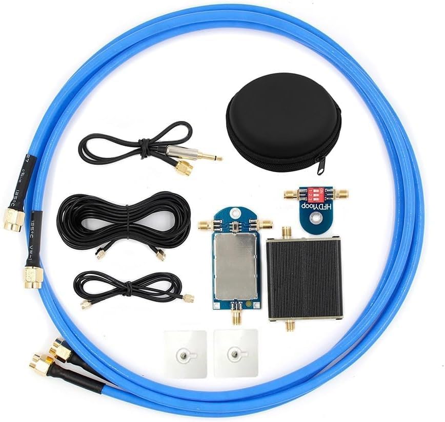 Photo 1 of GOOZEEZOO Portable Active Loop Antenna - Shortwave 50KHz-500MHz HF AM FM VHF UHF Magnetic Loop Receiving Antenna for Ham Radio (Improved Amplifier)
