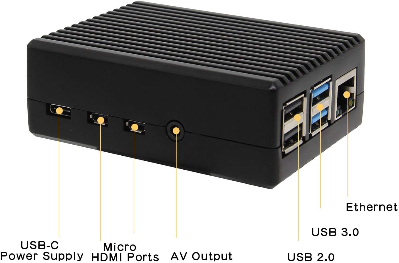 Geekworm Raspberry Pi 4 Aluminum Case - Heavy Duty Passive Heat Dissipation Metal Case for Raspberry Pi 4B Only - Image 4